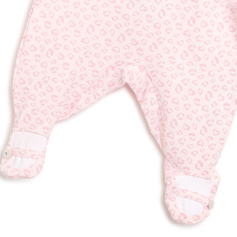 Girls Light Pink Nappy Opening Babysuit image number null